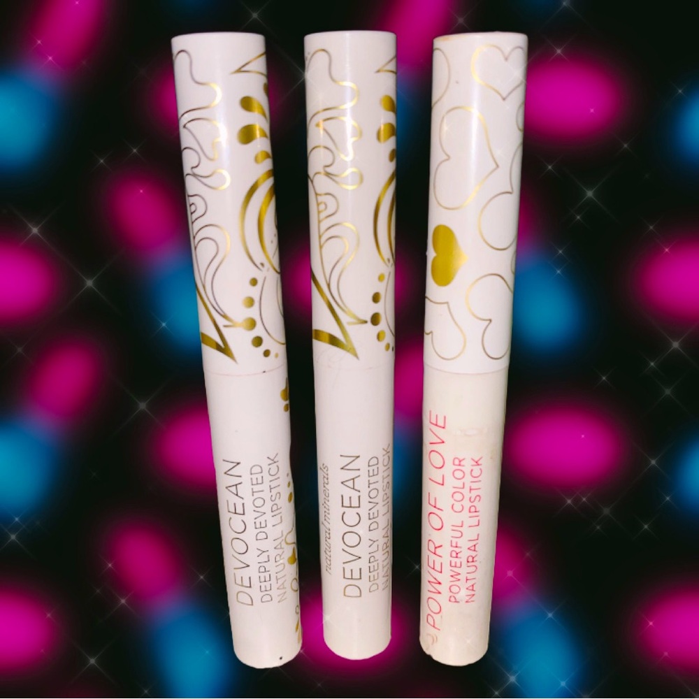 Discontinued PACIFICA Natural Lipsticks | BEACH GOTH, NATURAL MYSTIC, NUDIE RED